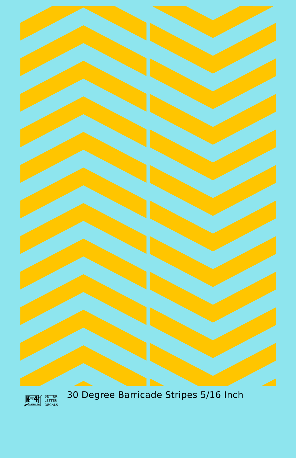 30 Degree Diagonal Barricade Stripes