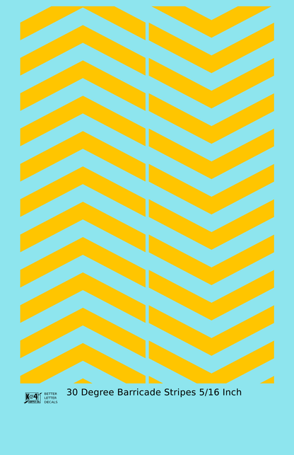 30 Degree Diagonal Barricade Stripes