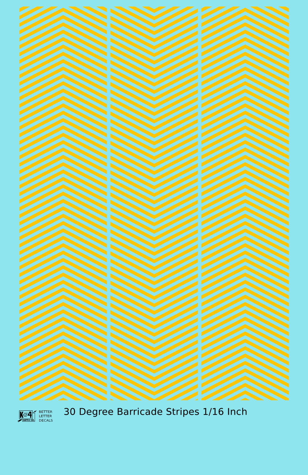 30 Degree Diagonal Barricade Stripes
