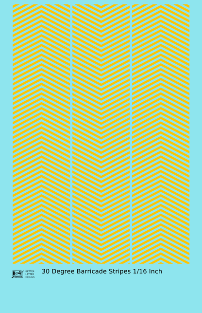 30 Degree Diagonal Barricade Stripes