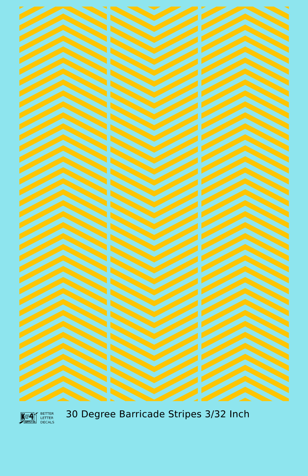 30 Degree Diagonal Barricade Stripes
