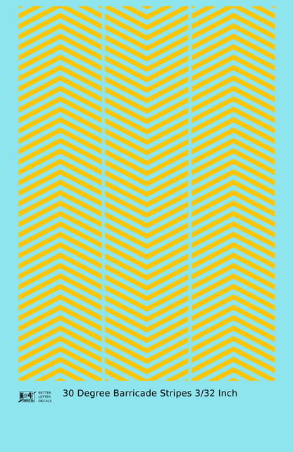 30 Degree Diagonal Barricade Stripes