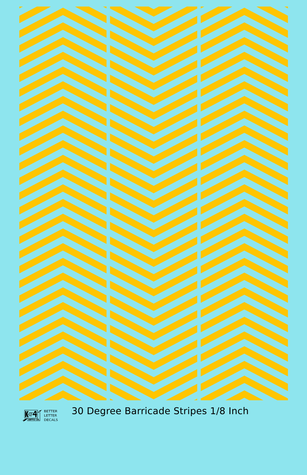 30 Degree Diagonal Barricade Stripes