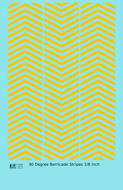30 Degree Diagonal Barricade Stripes