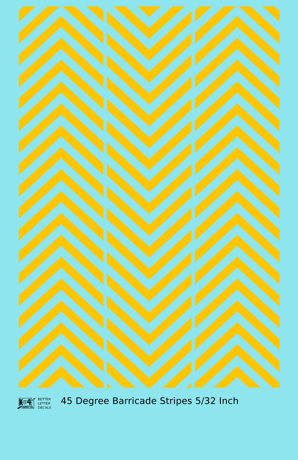 45 Degree Diagonal Barricade Stripes