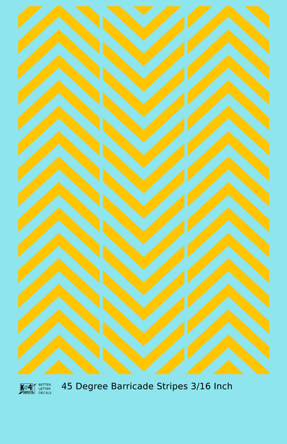 45 Degree Diagonal Barricade Stripes