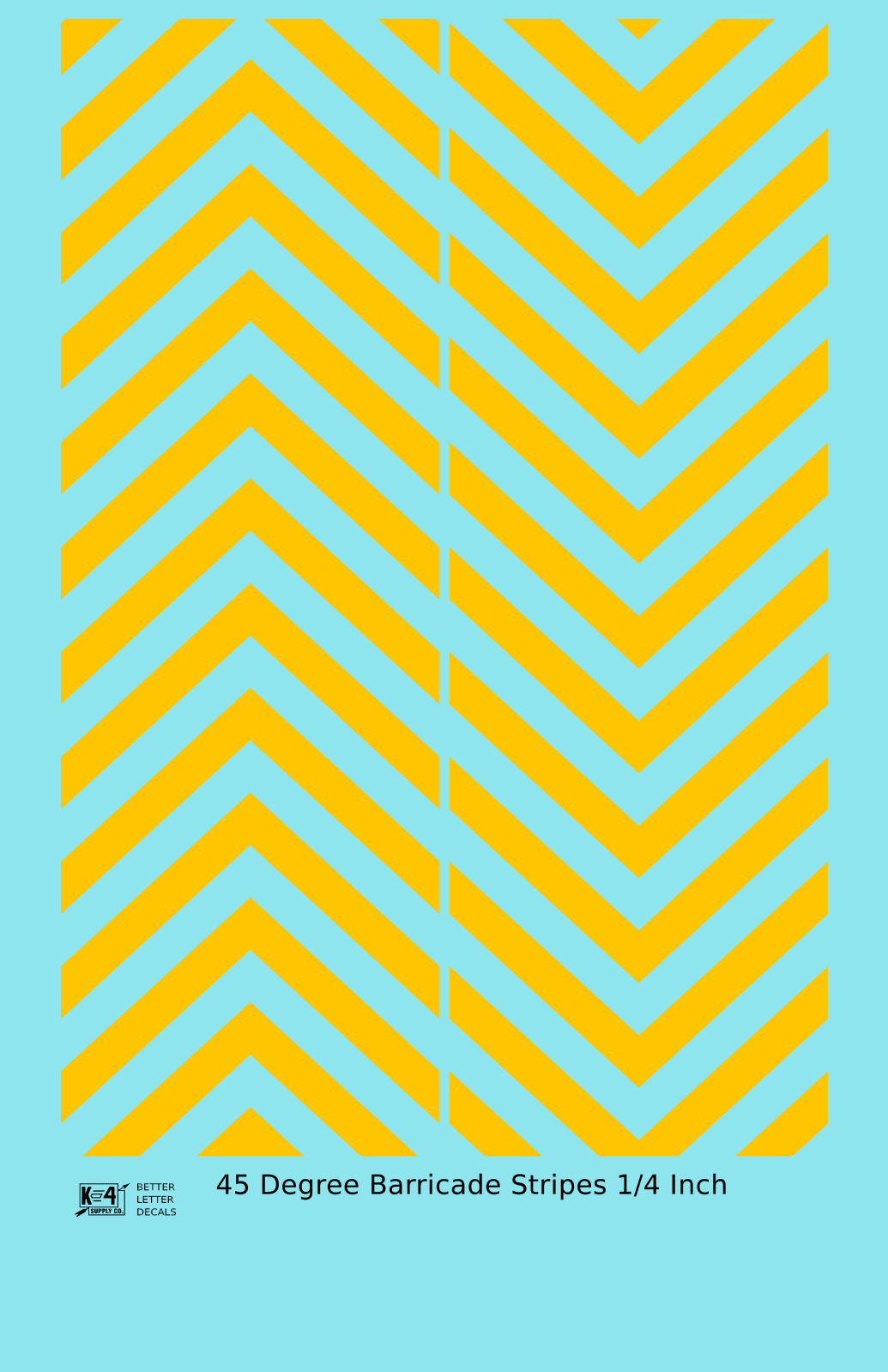 45 Degree Diagonal Barricade Stripes