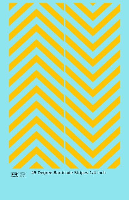 45 Degree Diagonal Barricade Stripes