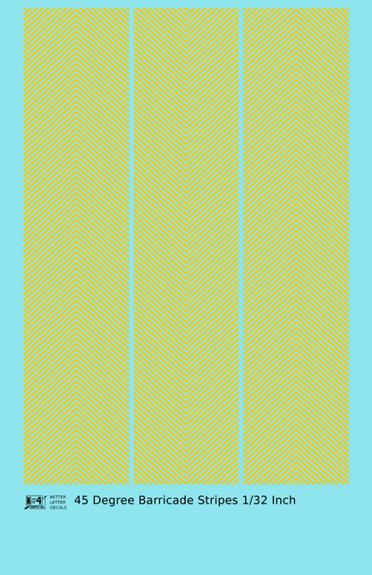 45 Degree Diagonal Barricade Stripes