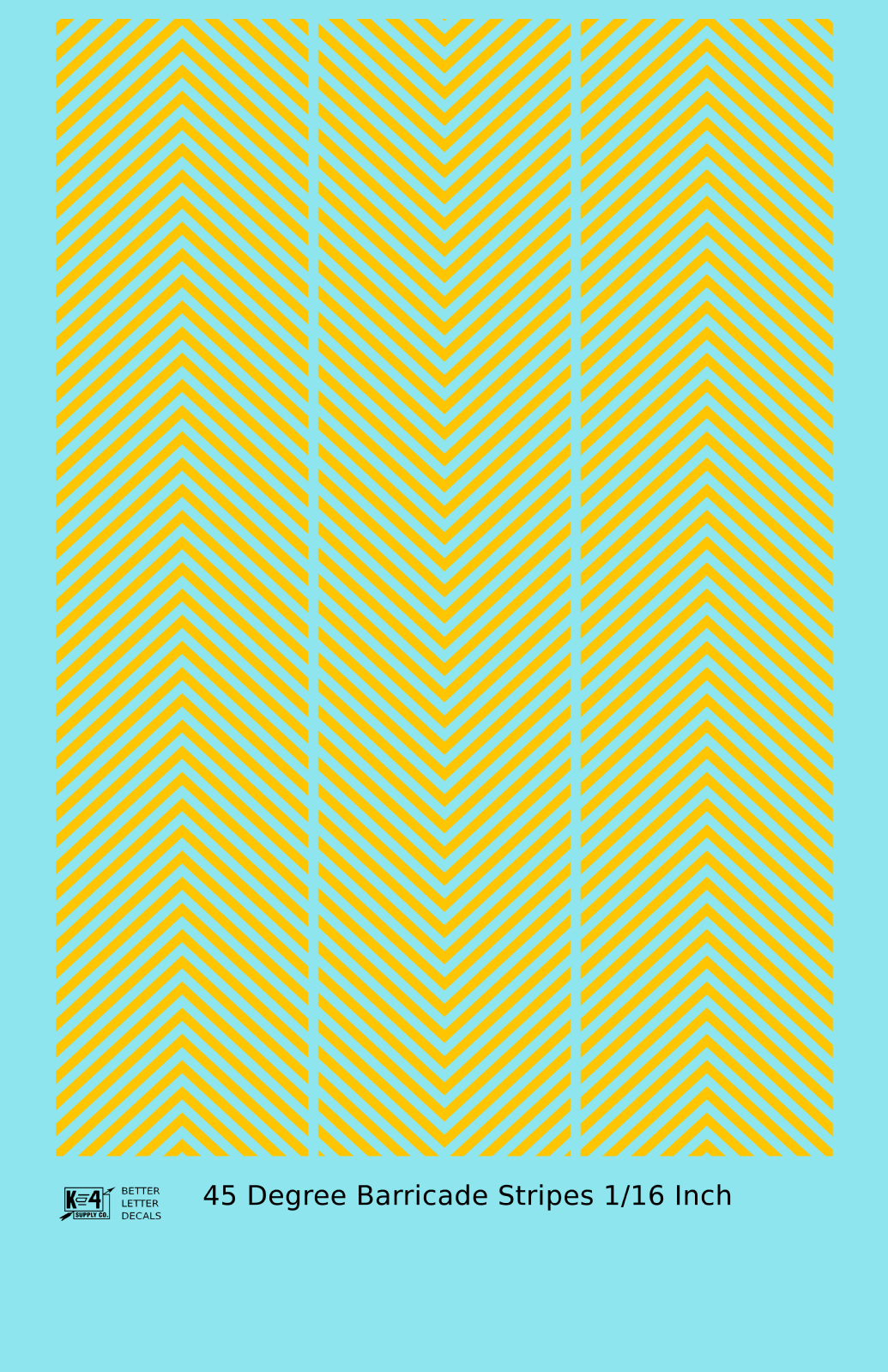 45 Degree Diagonal Barricade Stripes