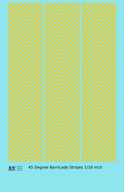 45 Degree Diagonal Barricade Stripes