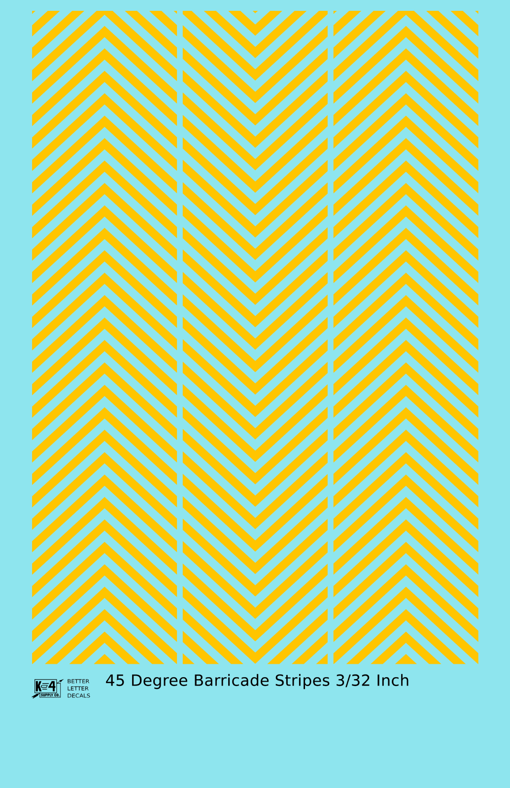 45 Degree Diagonal Barricade Stripes