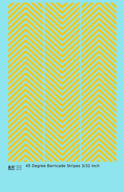 45 Degree Diagonal Barricade Stripes