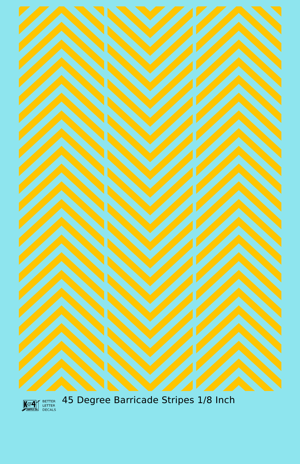 45 Degree Diagonal Barricade Stripes