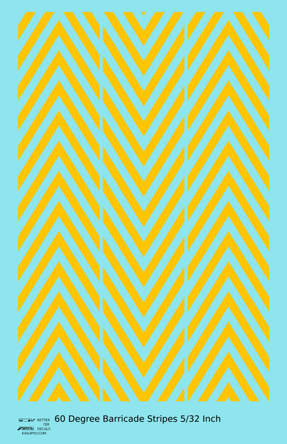 60 Degree Diagonal Barricade Stripes