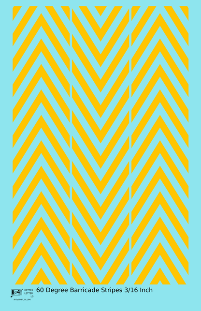60 Degree Diagonal Barricade Stripes