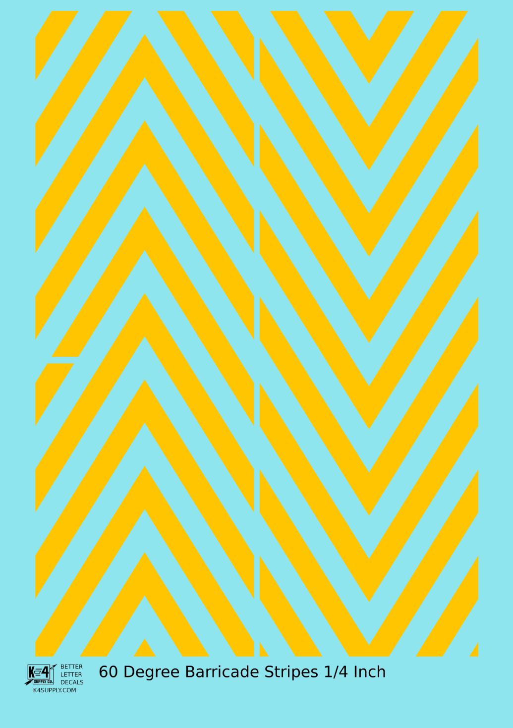 60 Degree Diagonal Barricade Stripes
