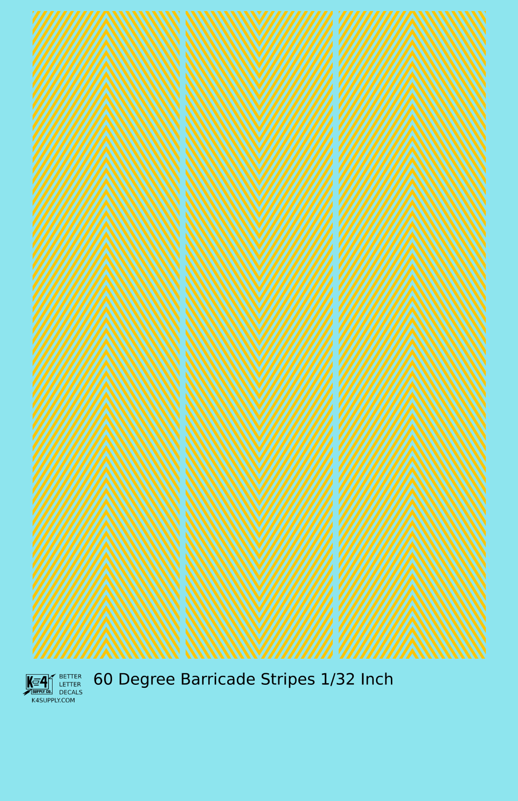 60 Degree Diagonal Barricade Stripes
