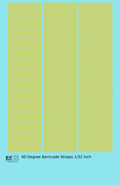 60 Degree Diagonal Barricade Stripes