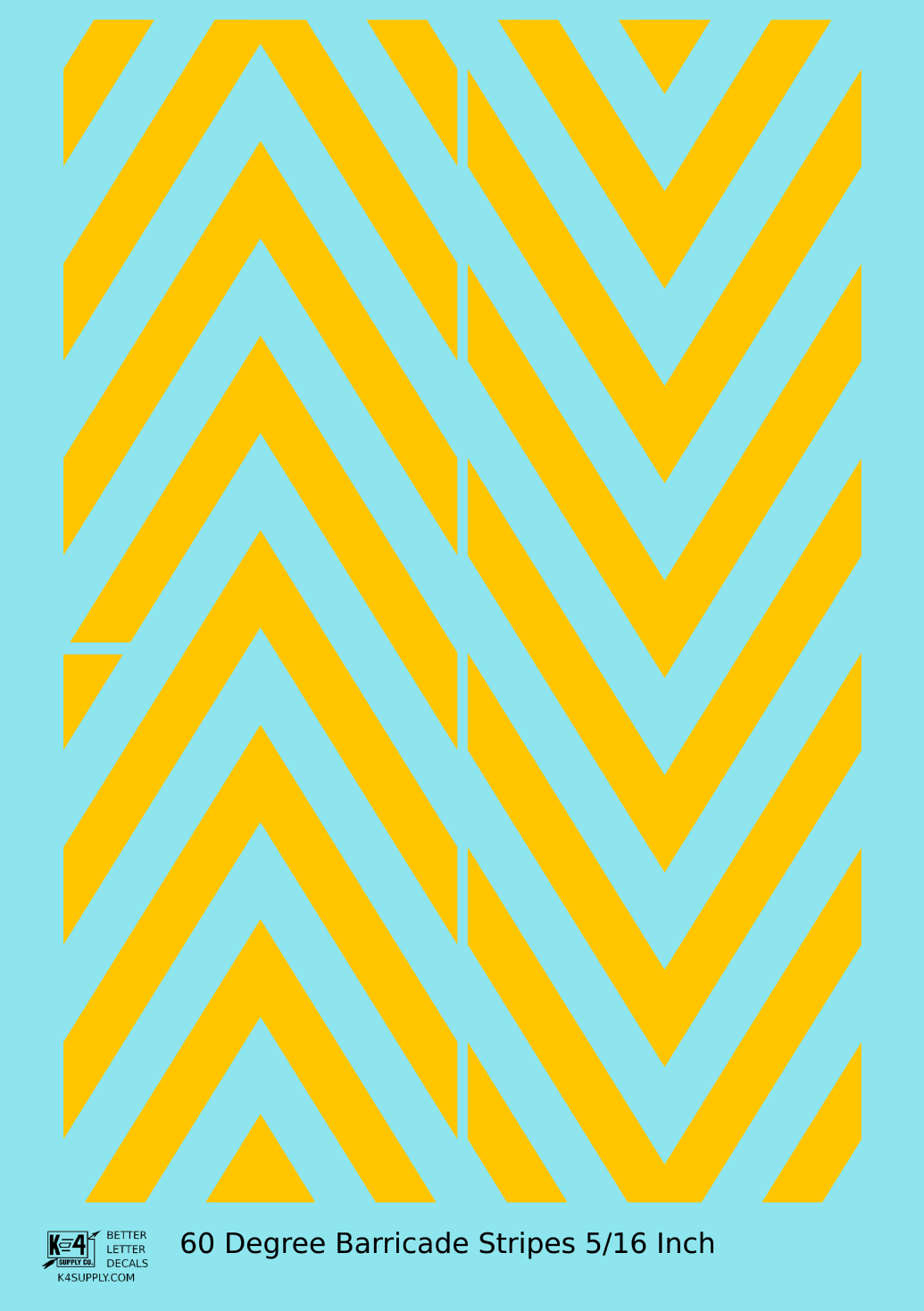 60 Degree Diagonal Barricade Stripes