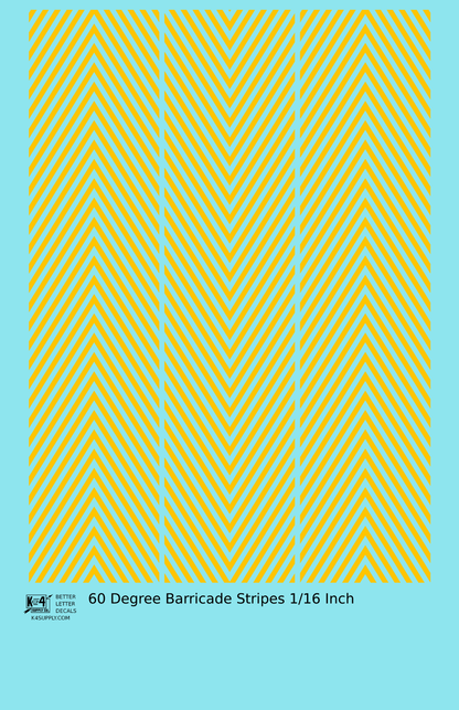 60 Degree Diagonal Barricade Stripes