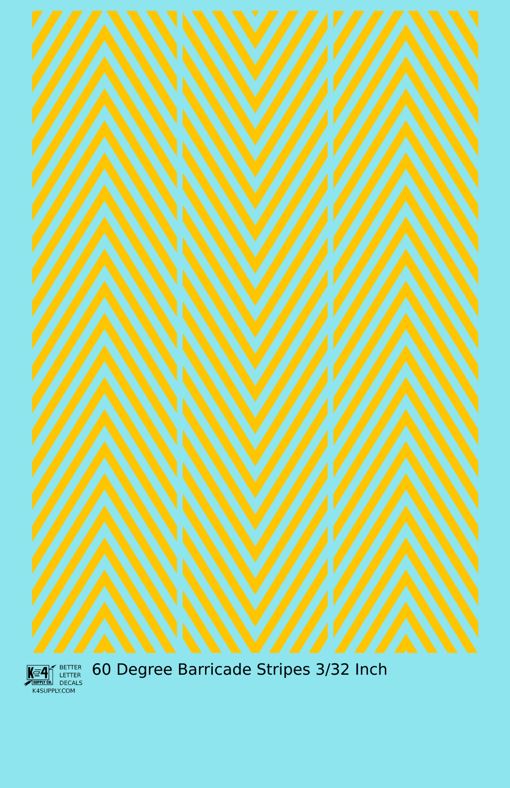 60 Degree Diagonal Barricade Stripes