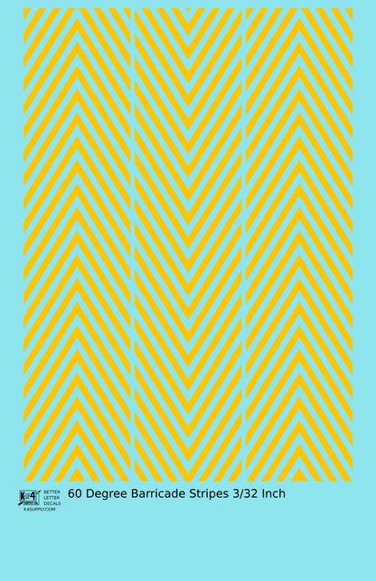 60 Degree Diagonal Barricade Stripes