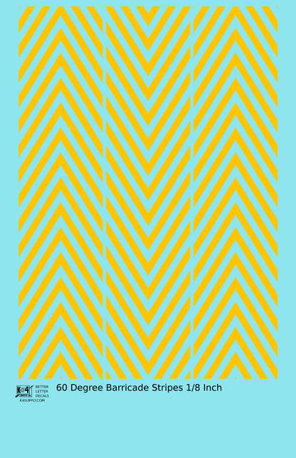 60 Degree Diagonal Barricade Stripes