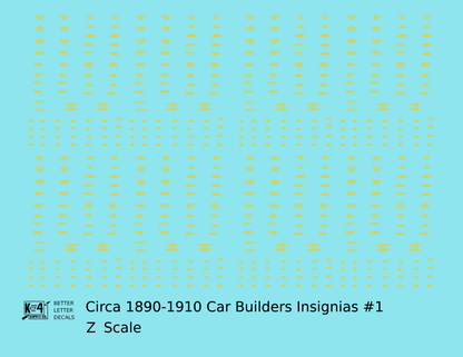 1900 Era Various Car Builder Insignias