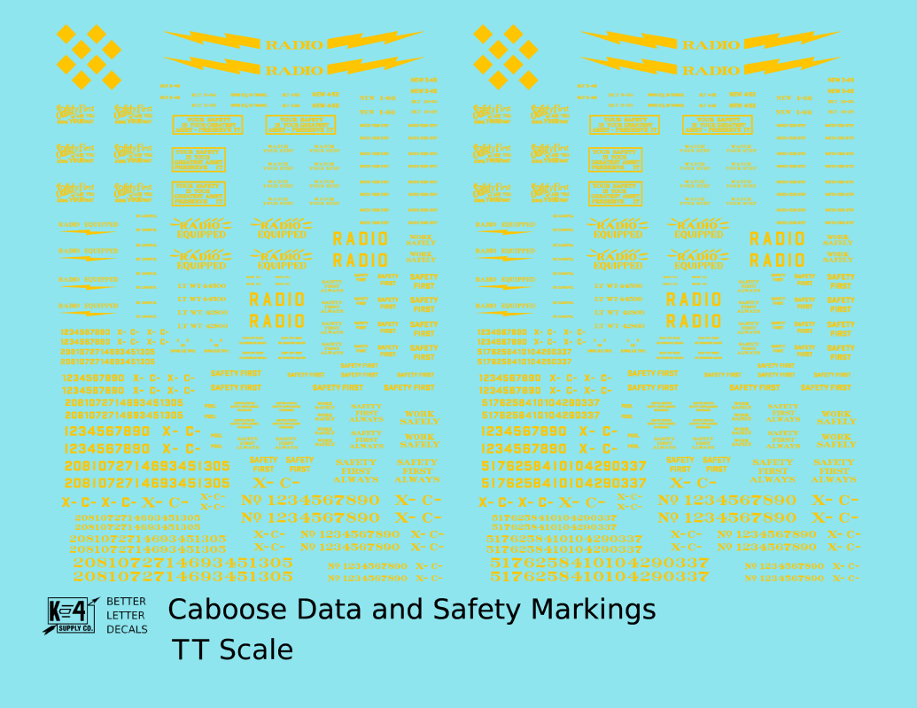 Caboose Data and Markings