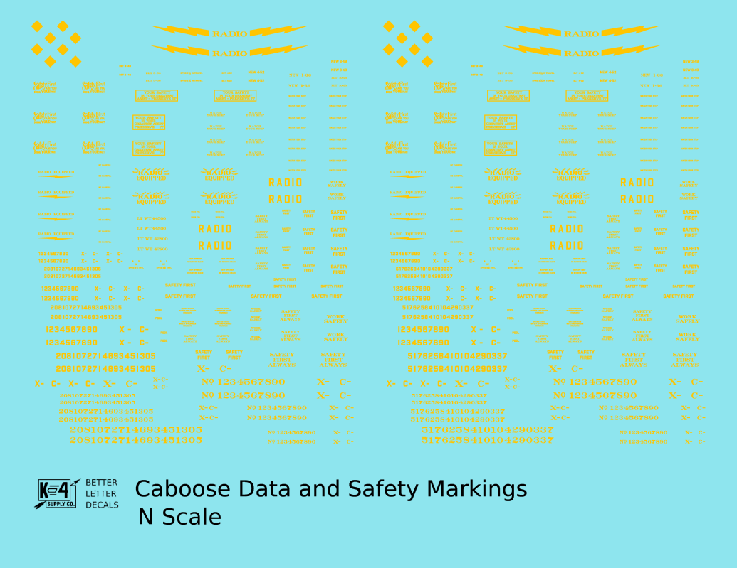 Caboose Data and Markings
