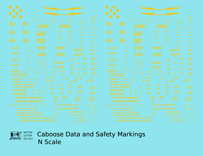 Caboose Data and Markings