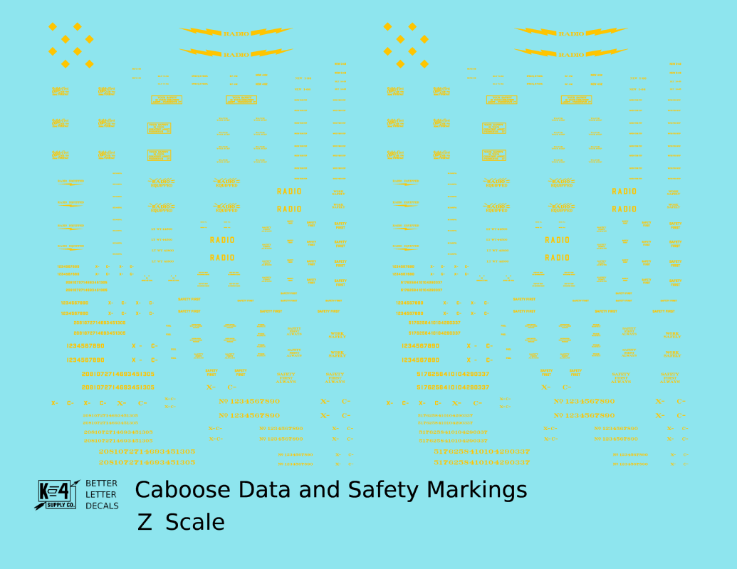 Caboose Data and Markings
