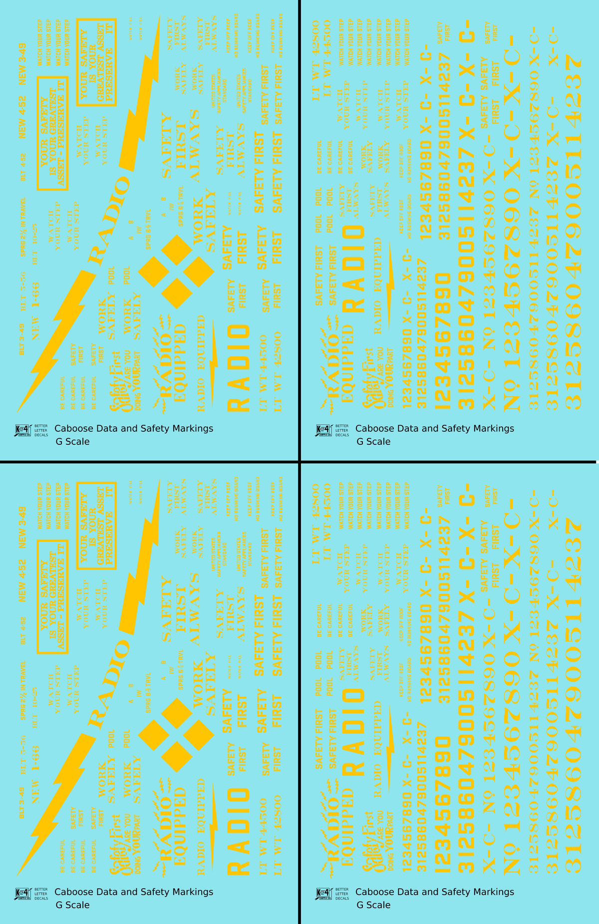 Caboose Data and Markings