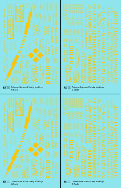 Caboose Data and Markings