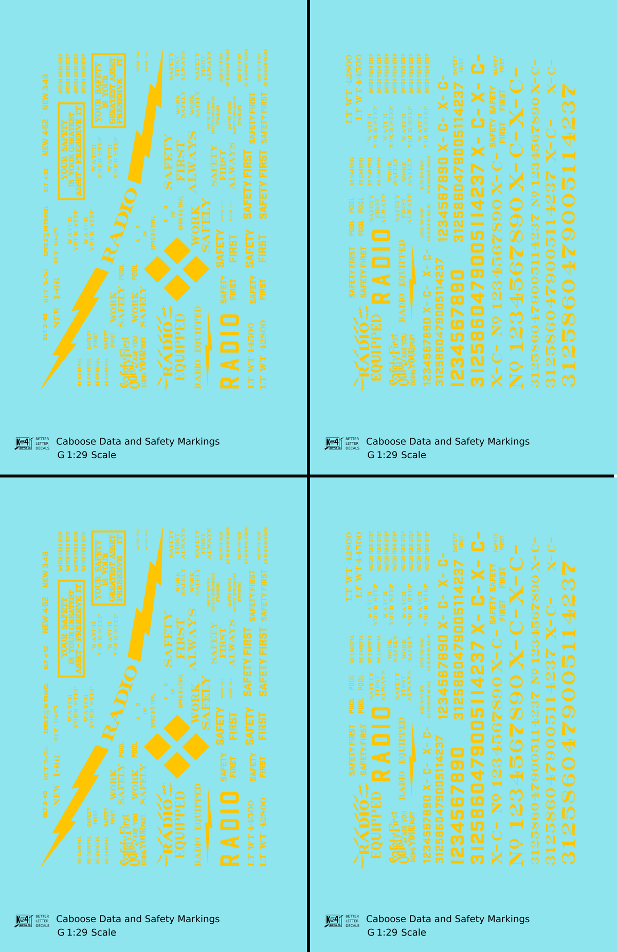 Caboose Data and Markings