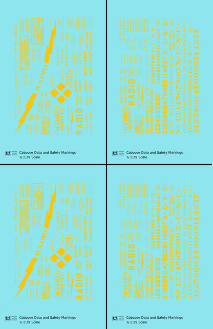 Caboose Data and Markings