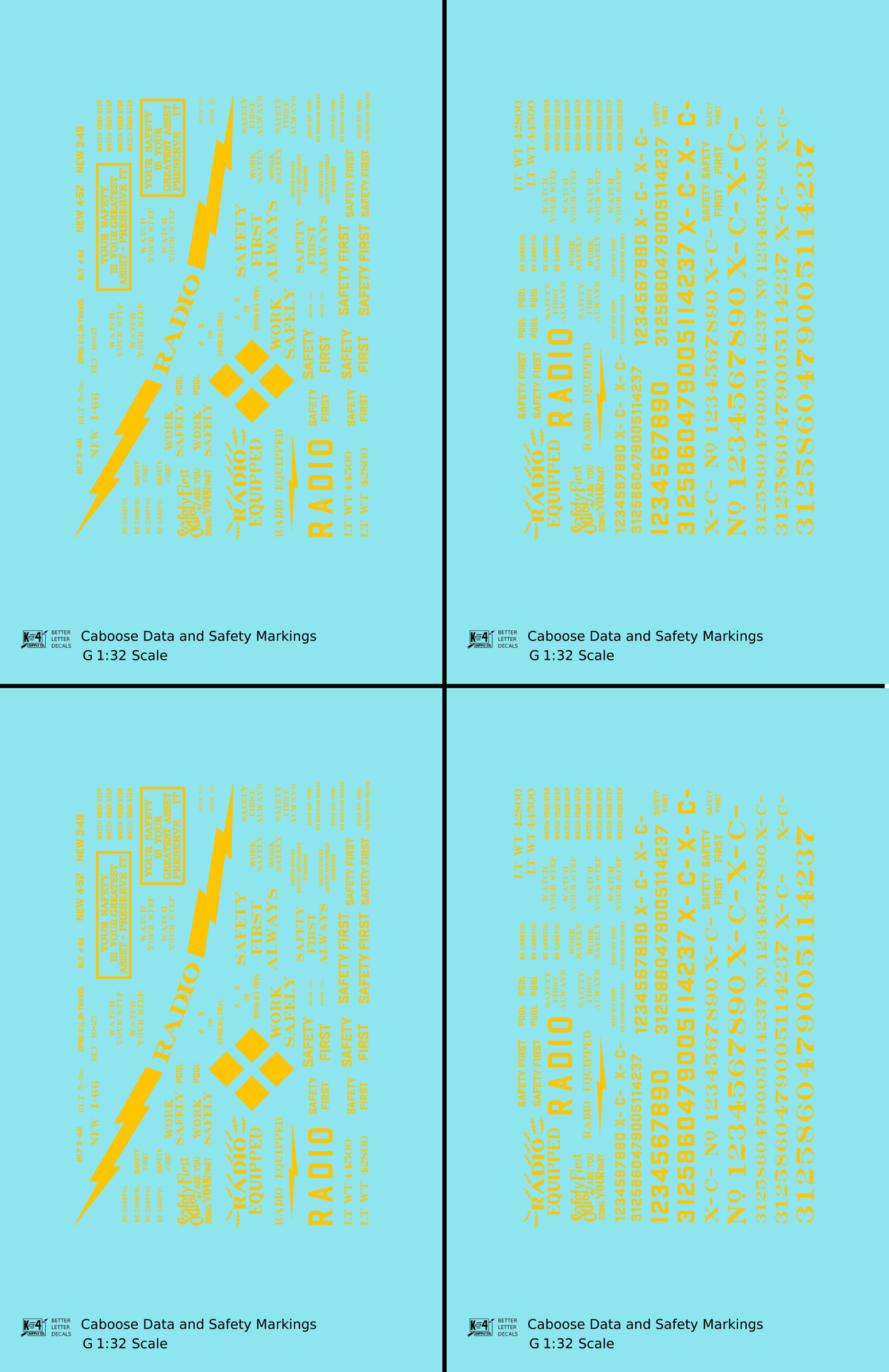 Caboose Data and Markings