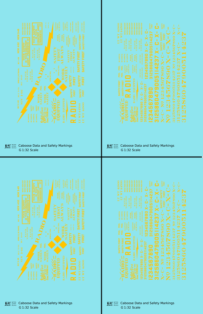 Caboose Data and Markings