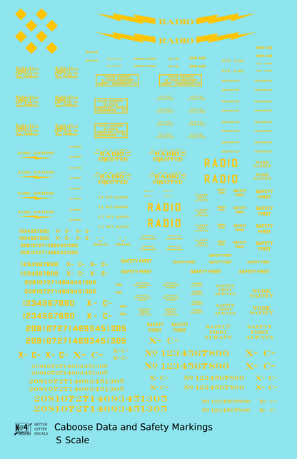 Caboose Data and Markings