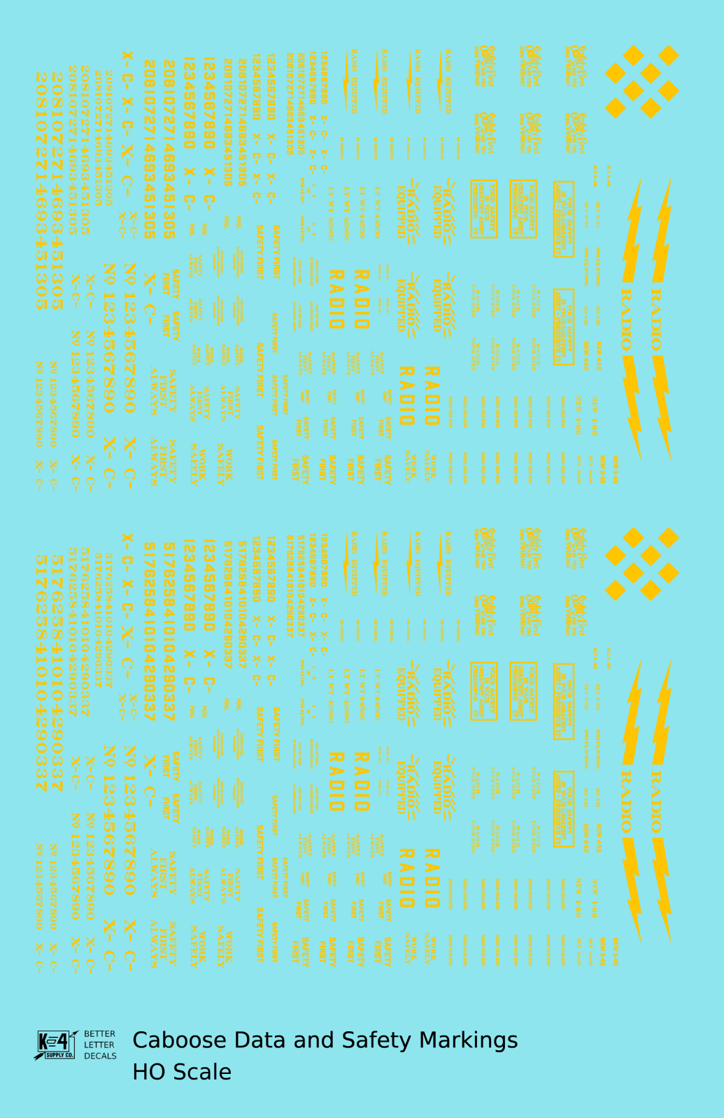 Caboose Data and Markings