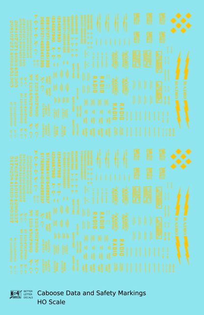 Caboose Data and Markings