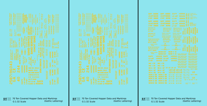 Dimensional and Weight Data 70 Ton Covered Hopper Gothic Font