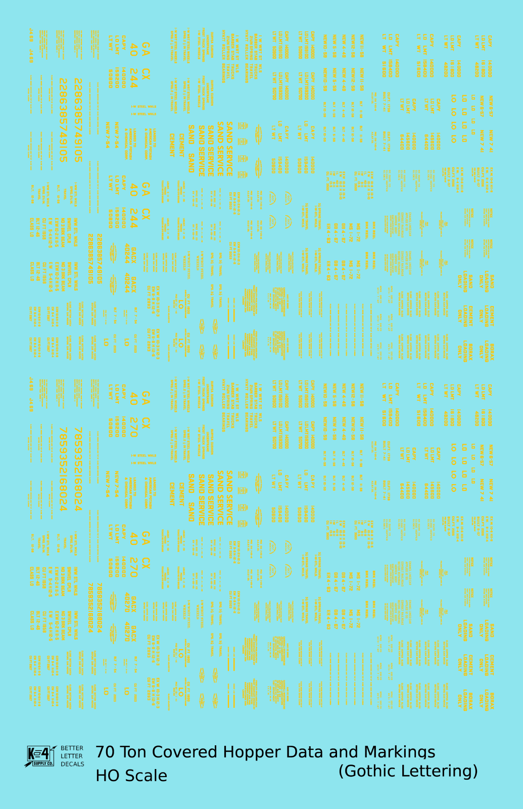 Dimensional and Weight Data 70 Ton Covered Hopper Gothic Font