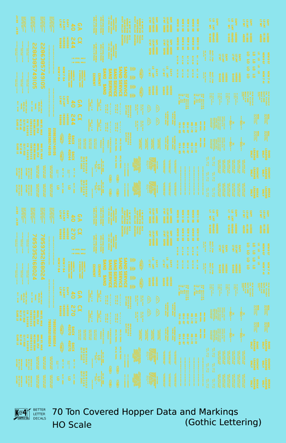Dimensional and Weight Data 70 Ton Covered Hopper Gothic Font
