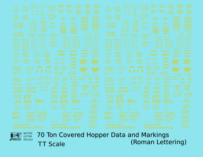 Data Only 70 Ton Covered Hopper Railroad Roman