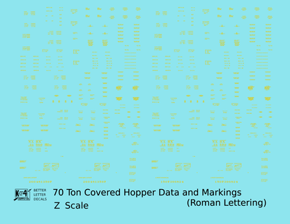 Data Only 70 Ton Covered Hopper Railroad Roman