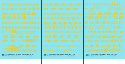 Lowercase Condensed Roman Letter Number Alphabet