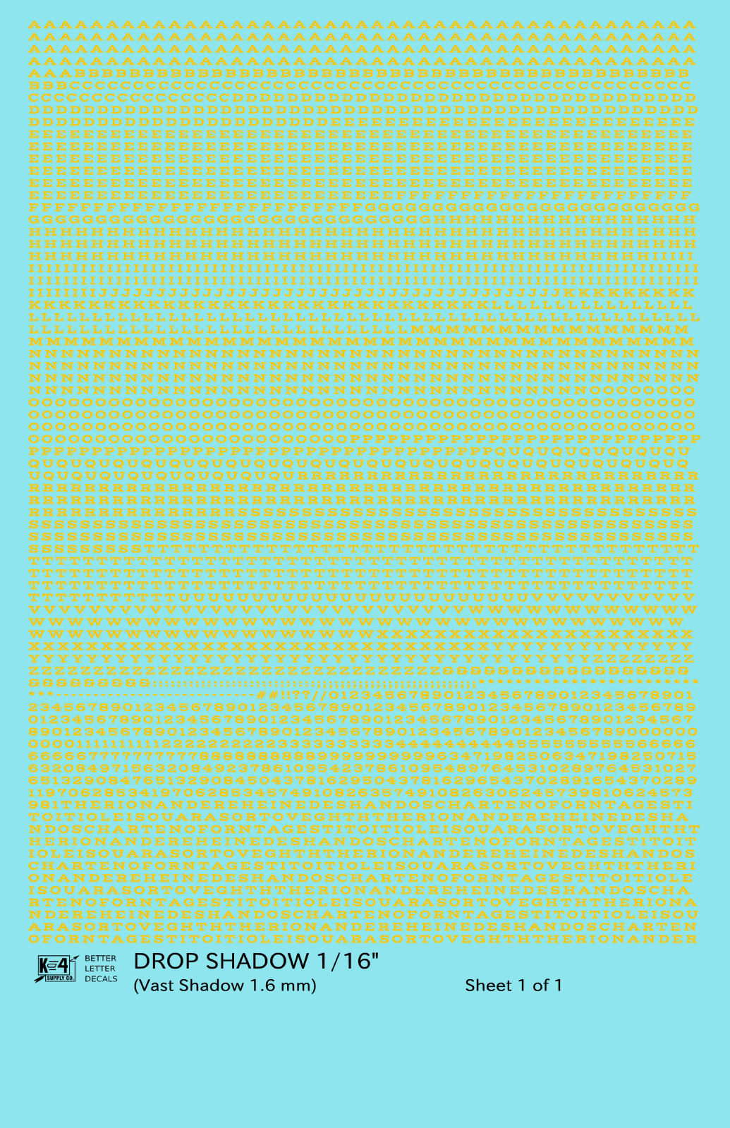 Drop Shadow Letter Number Alphabet