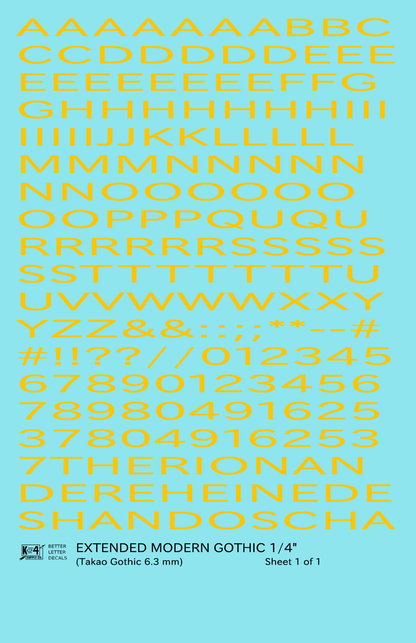Extended Modern Gothic Letter Number Alphabet